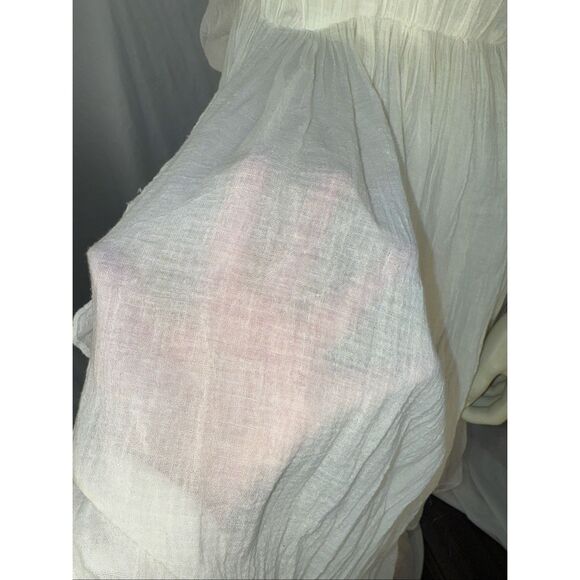 Vintage Danuta Kraft San Francisco White Boho Prairie Maxi Dress – Crochet Flora - Picture 12 of 14